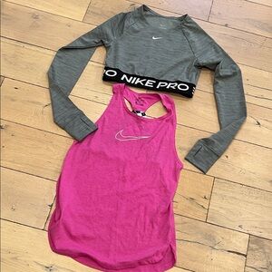 Nike Pink and Gray Activewear Set, small